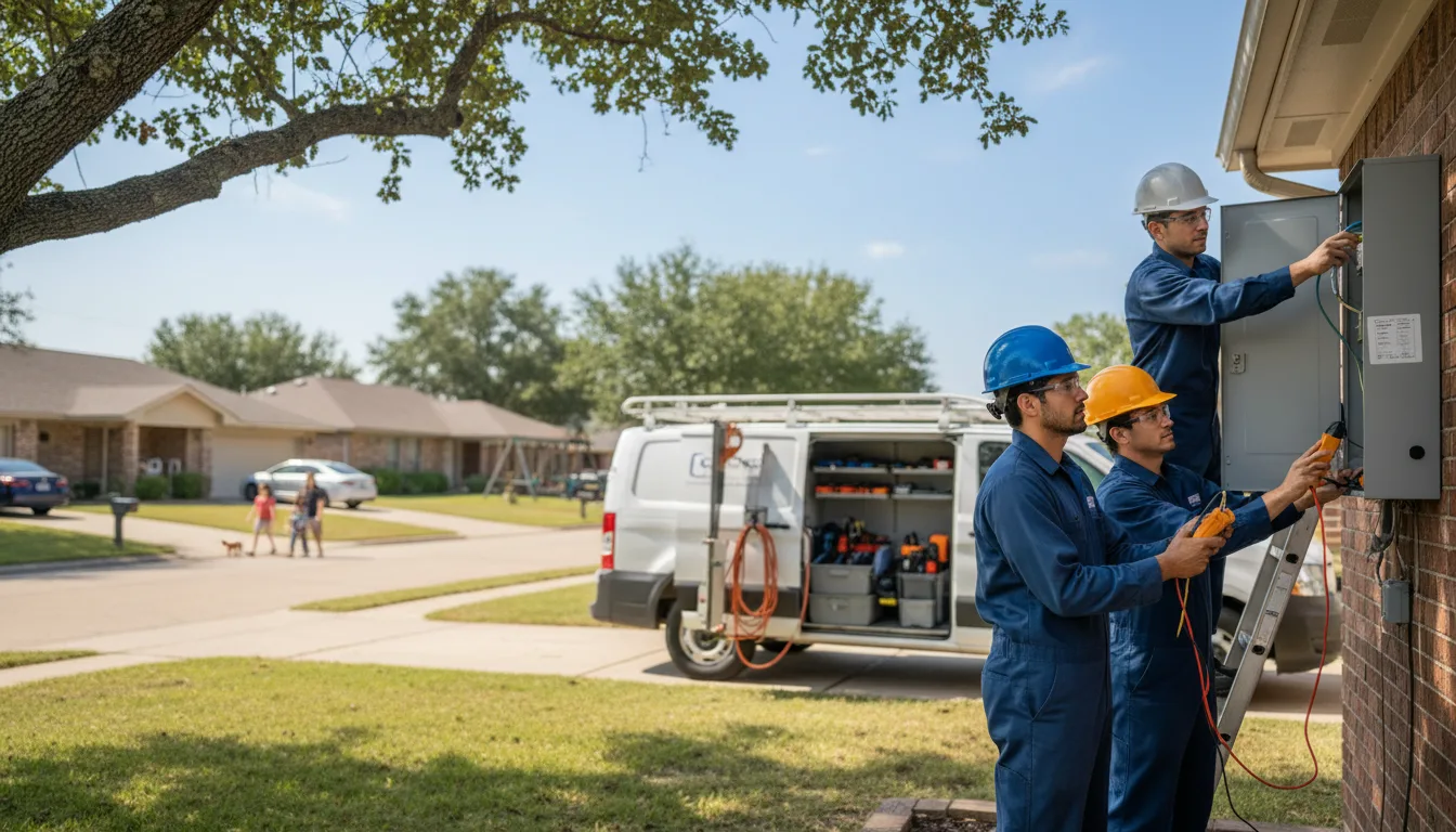 Certified electrician providing emergency electrical services in Douglass, TX